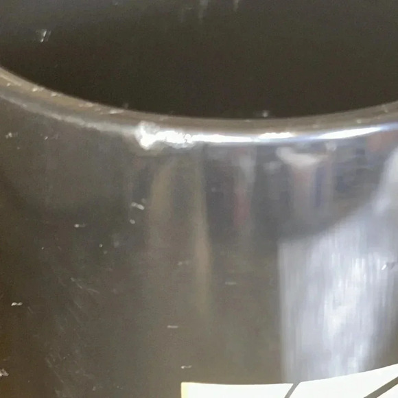 SATURN Automotive Coffee Tea Cup mug with handle double side printed blk/gold - Picture 8 of 9